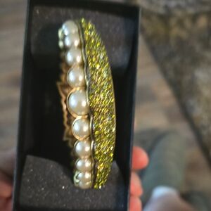 Heidi Daus Gold Cream Pearl Bracelet